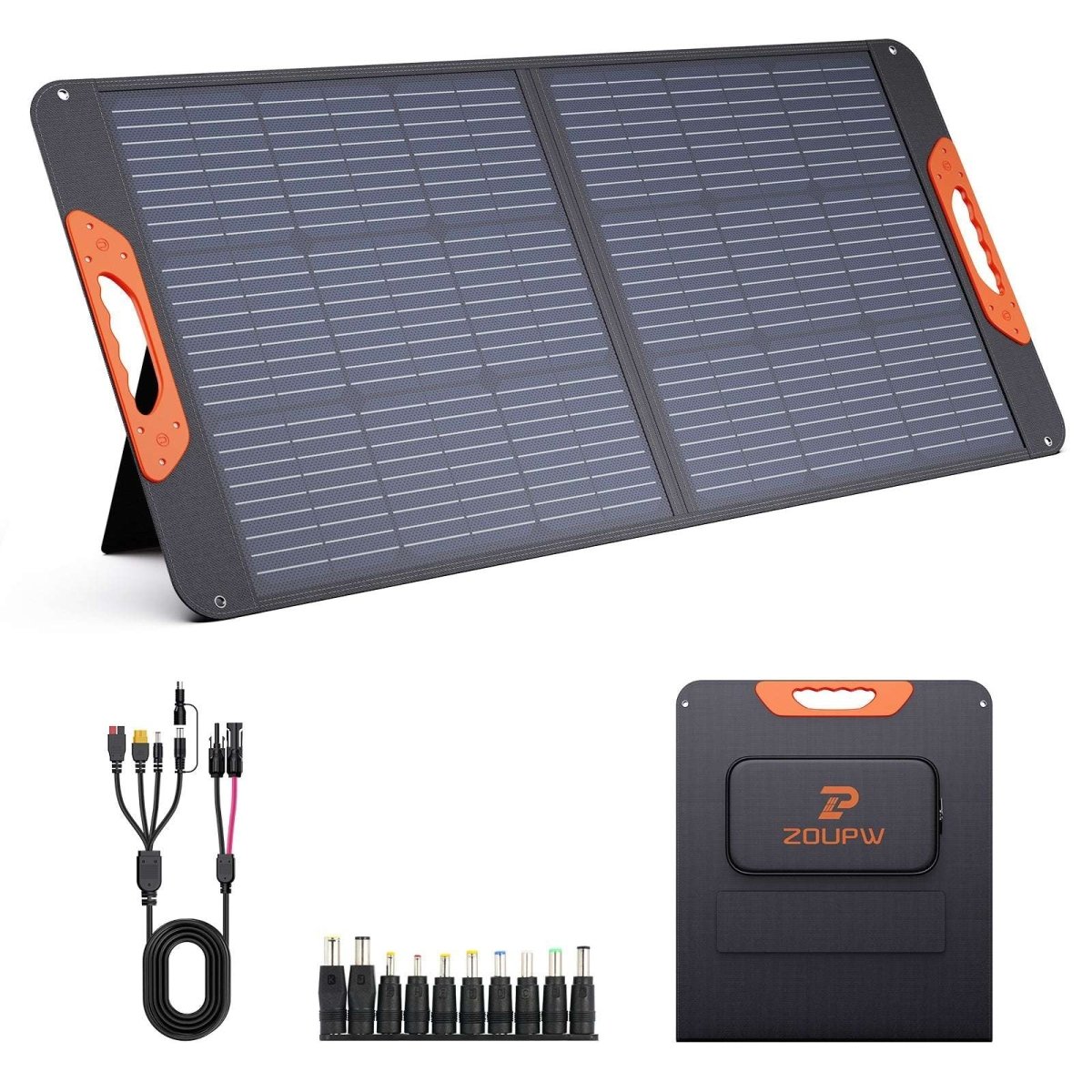 thumbnail image 2 of 100W Solar Panel Folding Charger - IP65 Waterproof USB Solar Charger For Camping 2 of 12