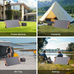 100 watt Foldable Solar Panel with solar angle guide - zoupw