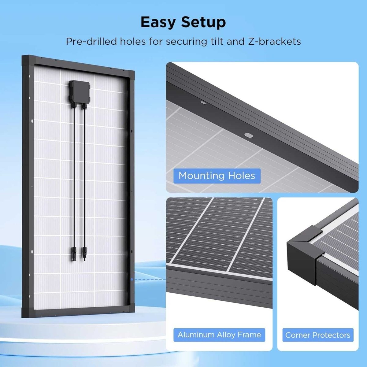 ZOUPW 100W ソーラーパネル 25%高効率 16BB N型 – zoupw
