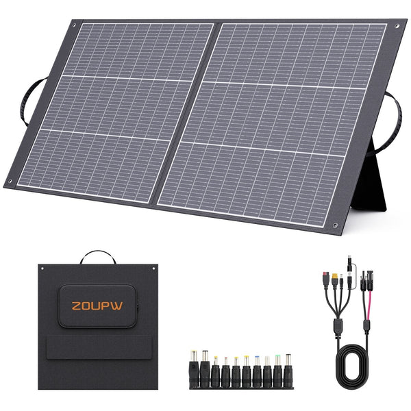 ZOUPW 100W 軽量ポータブルソーラーパネル | N型 16BB – zoupw