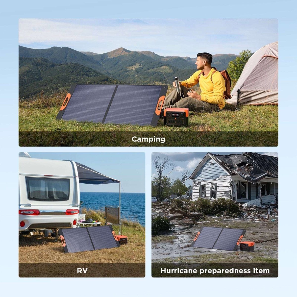 ZOUPW 110watt 10BB Foldable Solar Panel camping essentials – zoupw