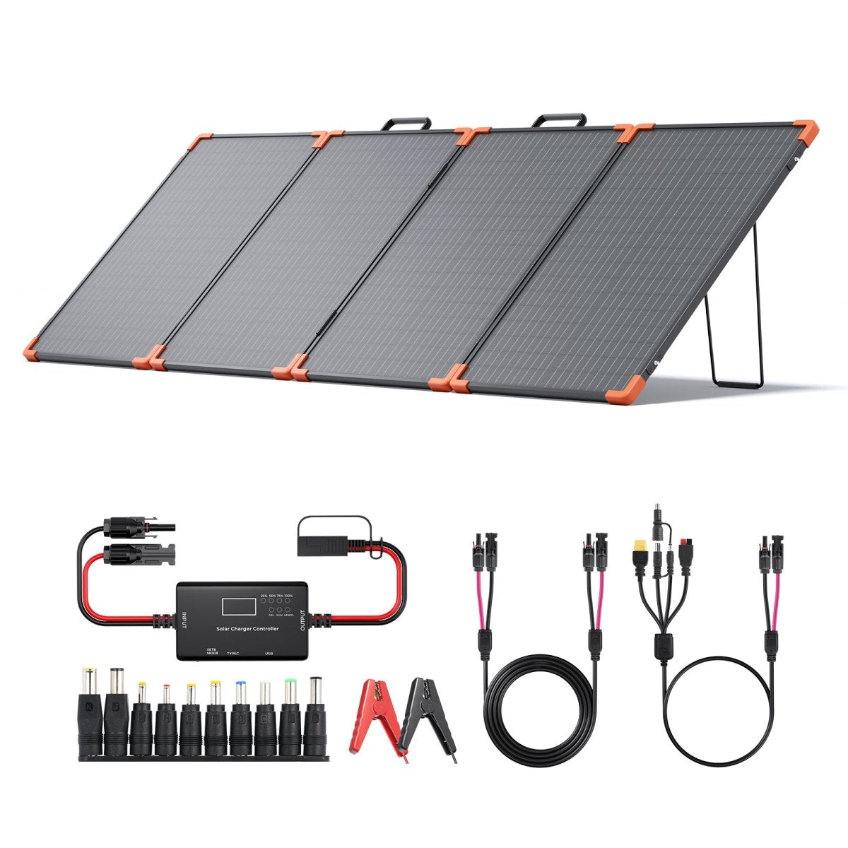 Zoupw 200 Watt Solar Suitcase Portable Aluminum Frame With Pwm