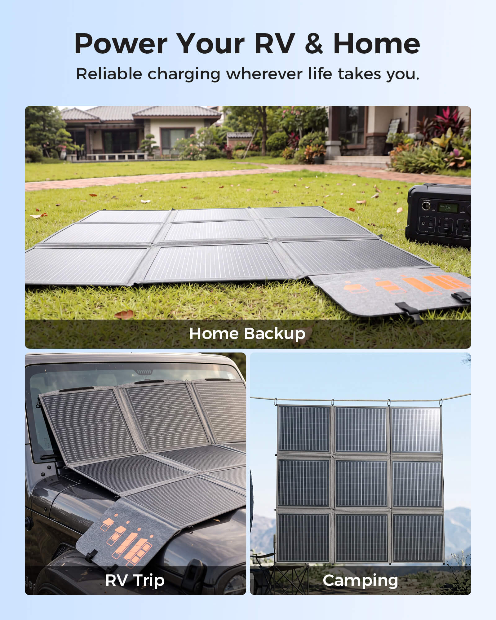 250W Modular Portable Solar Blanket | ZOUPW