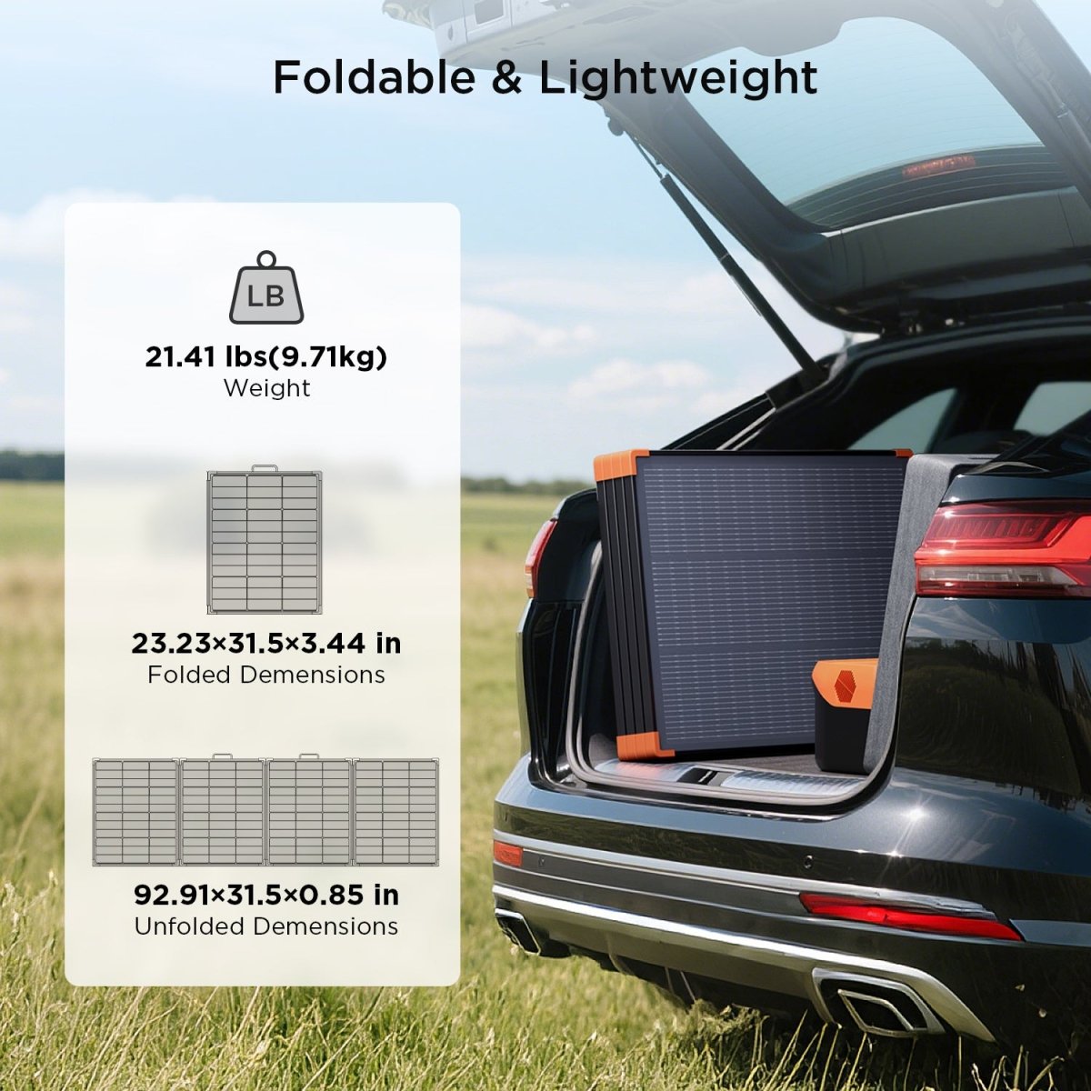 300W Foldable Solar Panel N - Type 16BB - zoupw
