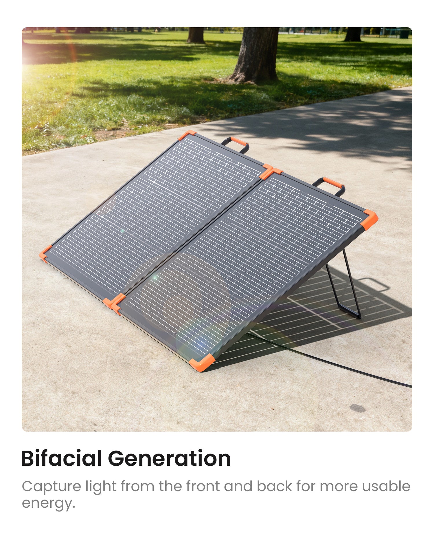 Zoupw 110W Bifacial Composite Material Foldable Solar Panel