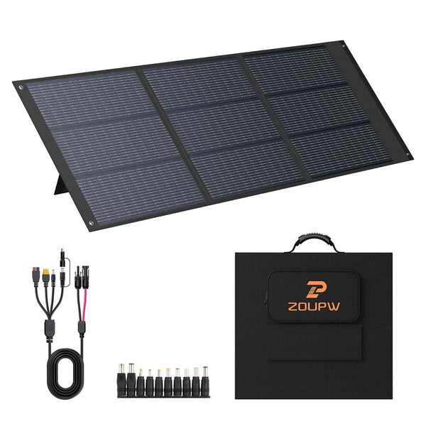 ZOUPW 160W Lightweight Portable Solar Panel | Foldable N-Type 16BB