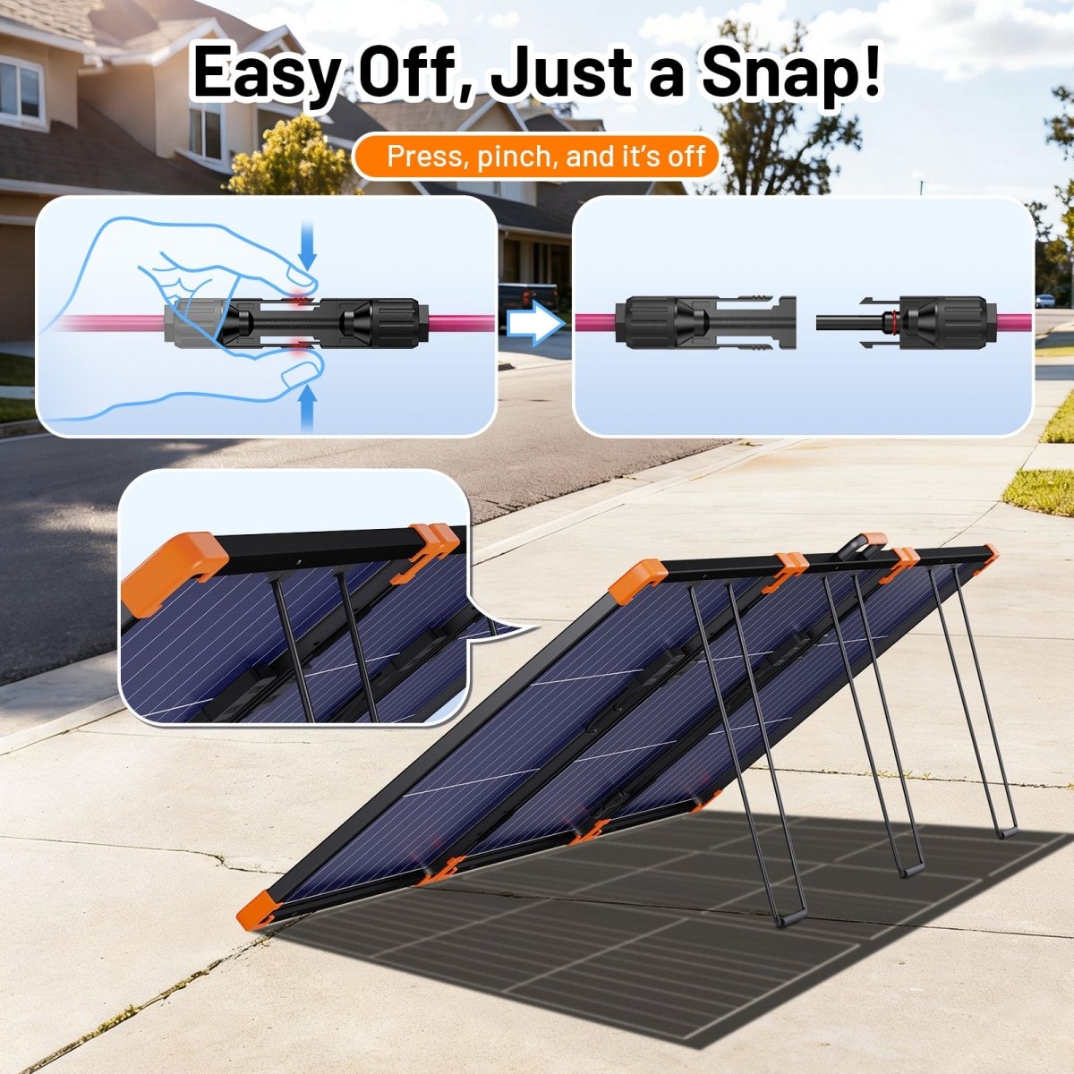 ZOUPW 180W Tri - Fold Bifacial Solar Panel - zoupw