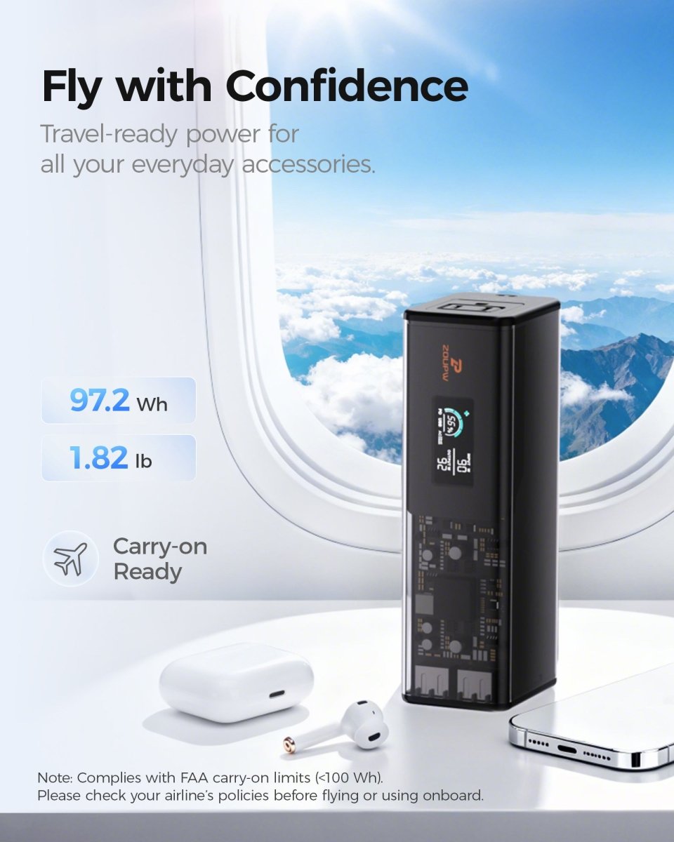 ZOUPW 99.9Wh (27000mAh) Portable Power Bank | Flight Approved